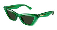 Occhiali da sole Bottega Veneta Donna BV1101S010 GREEN GREEN GREEN53 - BV1101S010 GREEN GREEN GREEN53